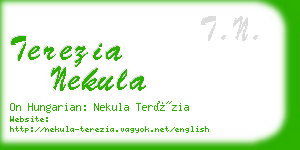 terezia nekula business card